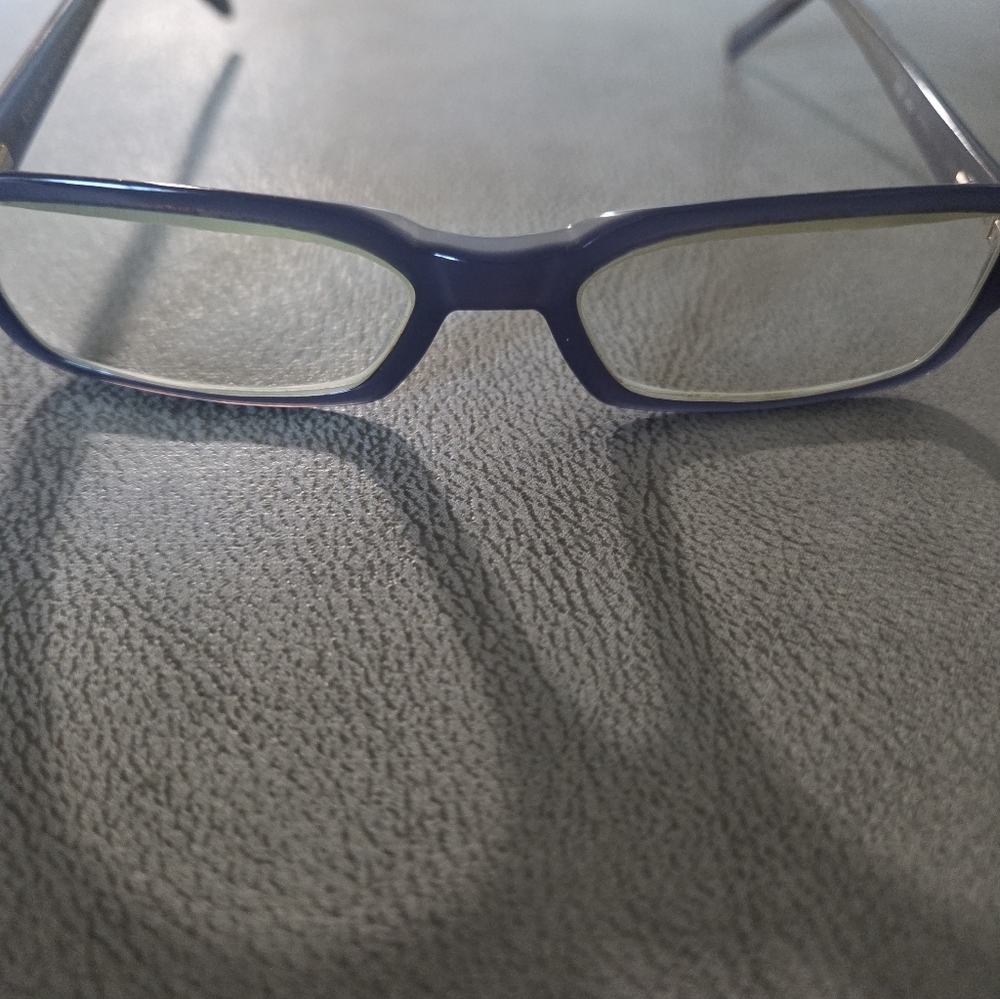 Emporio Armani Prescription Eyeglasses Frosted Blue Rectangular - Picture 6 of 7